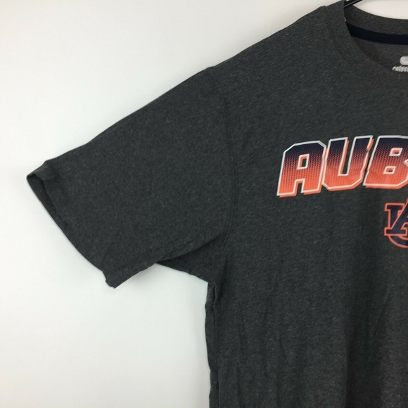 Auburn Tigers Mens Logo Short Sleeve Grey Tee - Picture 4 of 8